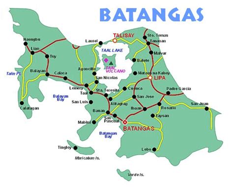 map of the batangas